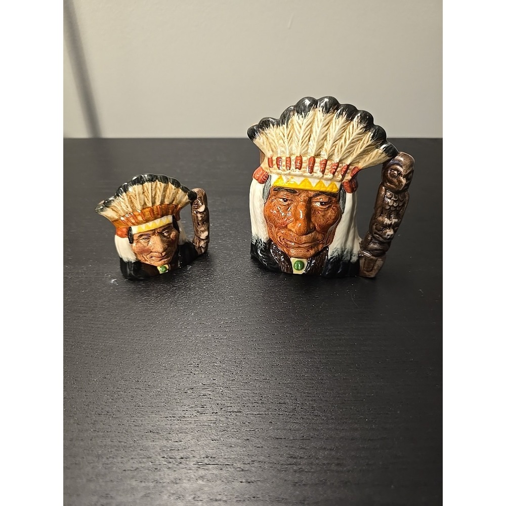 ROYAL DOULTON North American Indian D6614 D6665 1966 Canadian Centennial Series